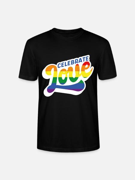 Celebrate love - weiss - Stanley/Stella Unisex Bio-T-Shirt CRAFTER - Schwarz