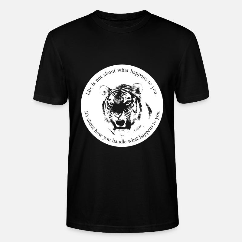Inspirierender Spruch Tiger Mindset Motivation - Stanley/Stella Unisex Bio-T-Shirt CRAFTER - Schwarz