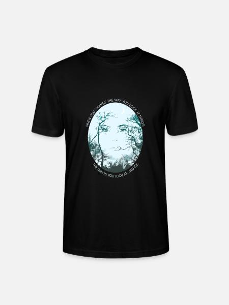 Inspirerende ordsprog Træer Filosofi Skov Citat - Stanley Stella CRAFTER unisex økologisk-T-shirt - sort