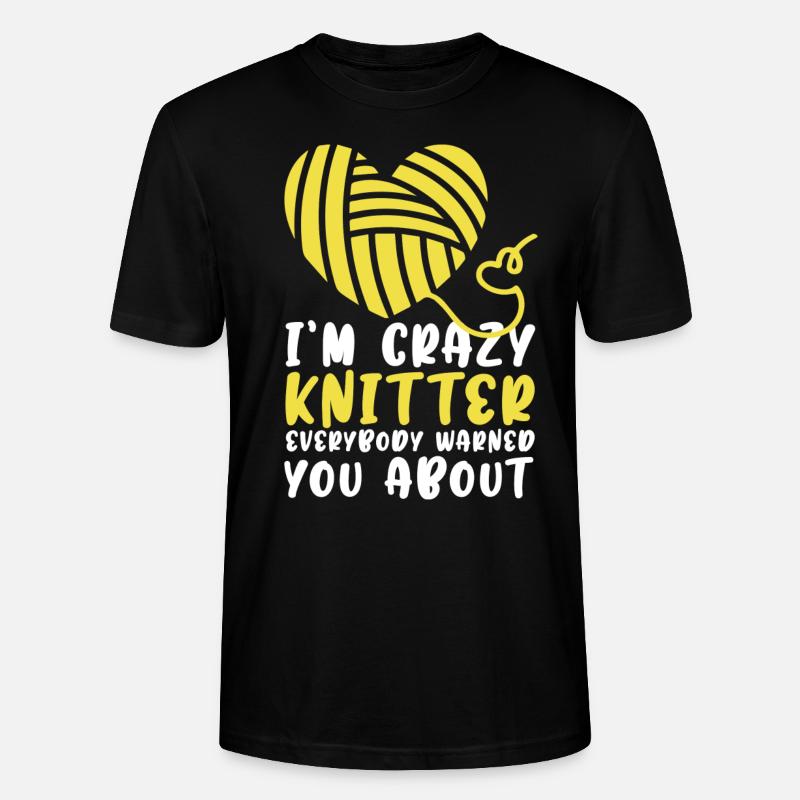 Verrückter Stricker - Stanley/Stella Unisex Bio-T-Shirt CRAFTER - Schwarz