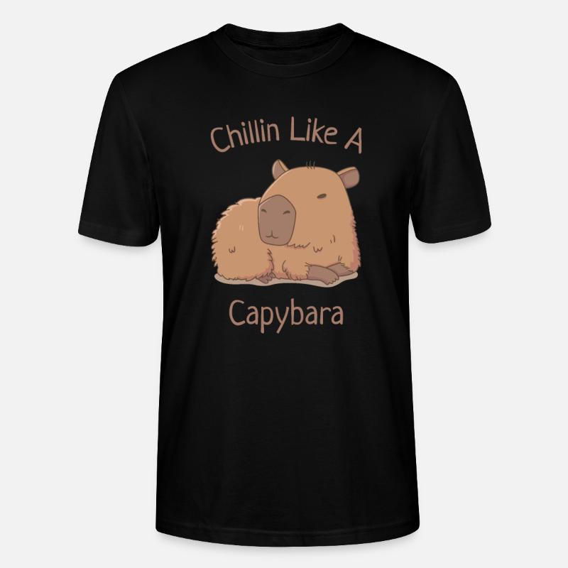 Chillin Like A Capybara - Stanley/Stella CRAFTER Unisex Organic T-Shirt - black