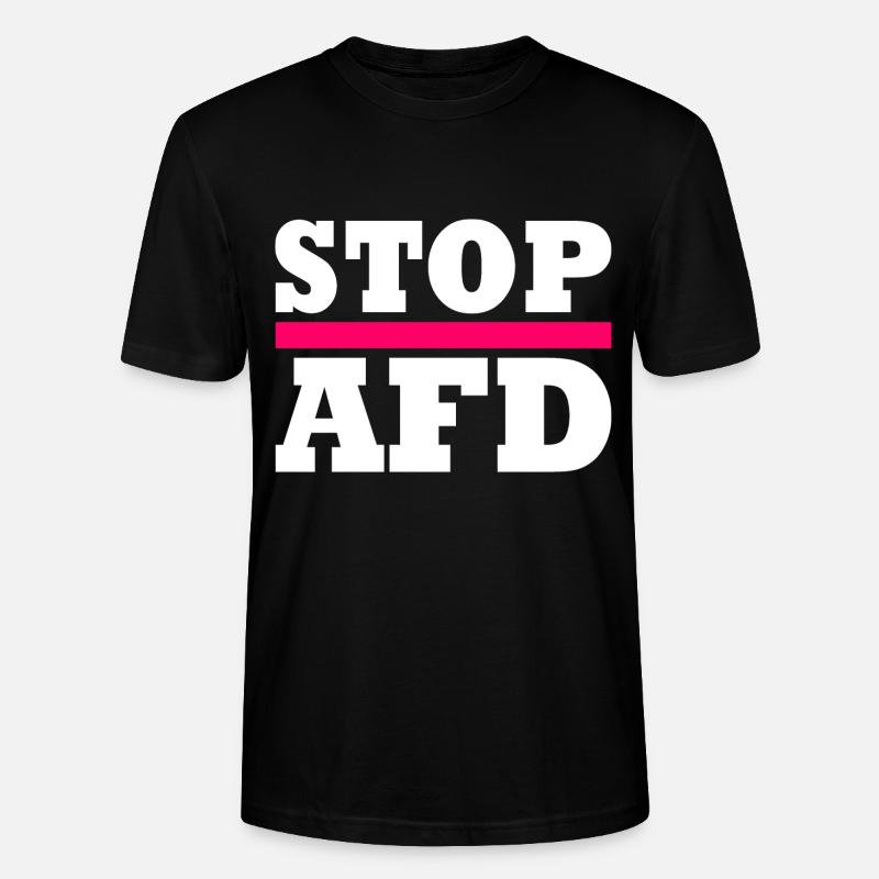 Stop afd - Stanley/Stella Unisex Bio-T-Shirt CRAFTER - Schwarz