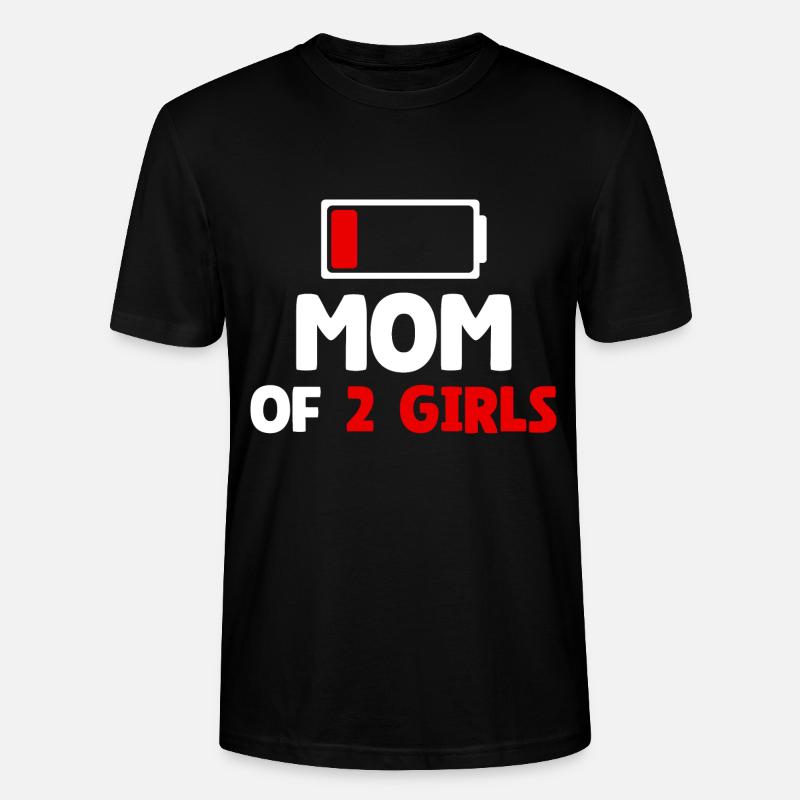 Maman de 2 filles - T-shirt bio CRAFTER Stanley Stella Unisexe - noir