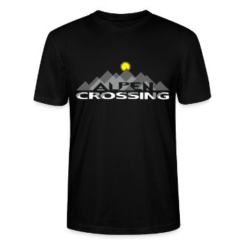 AlpenCrossing 3C - Stanley/Stella Unisex Bio-T-Shirt CRAFTER - Schwarz - Vorne - Alina (178cm) & Michal (187cm)