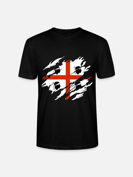 Sardinia Flag - Stanley/Stella CRAFTER Unisex Organic T-Shirt - black