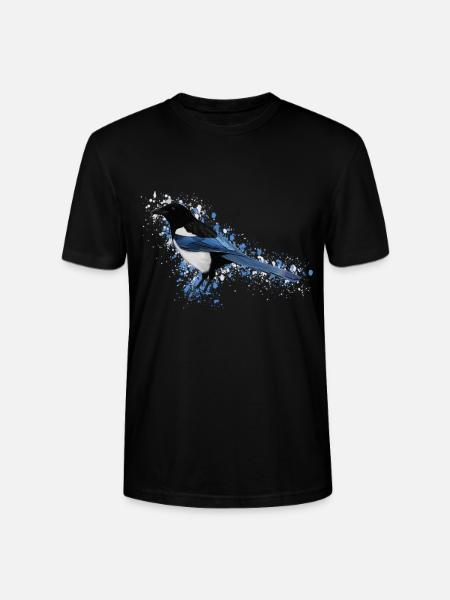 Elster Bird Bird Lover Birdwatcher - Stanley/Stella CRAFTER Unisex Organic T-Shirt - black