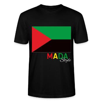 Mada Style Drapeau Martinique - T-shirt bio CRAFTER Stanley Stella Unisexe - noir - Devant - Alina (178cm) & Michal (187cm)