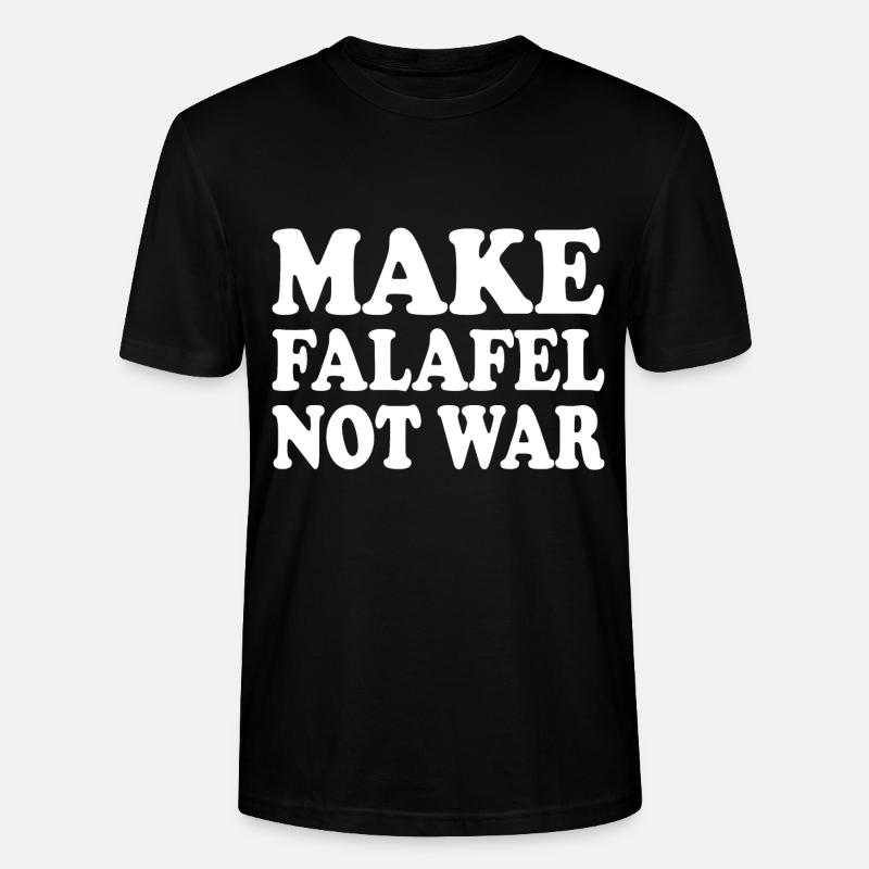 Make falafel not war - Stanley/Stella Unisex Bio-T-Shirt CRAFTER - Schwarz