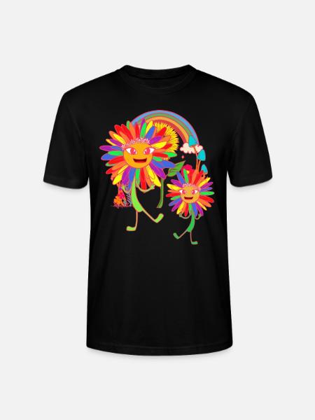Sonnenblumen Regenbogen LGBT - Stanley/Stella Unisex Bio-T-Shirt CRAFTER - Schwarz