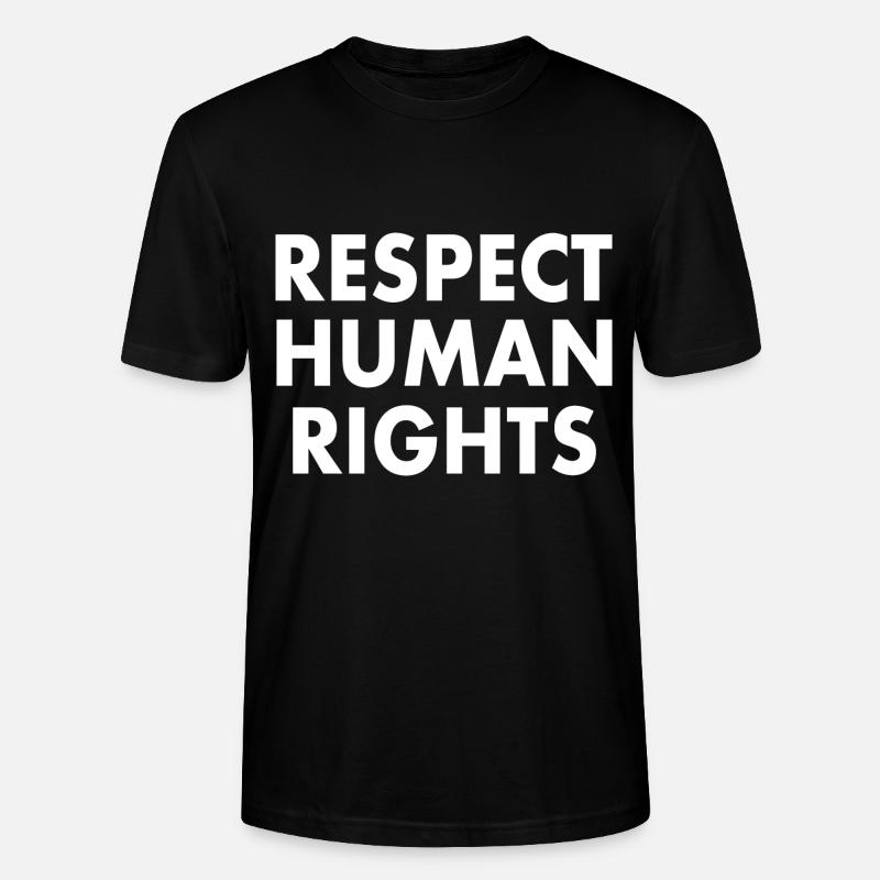 Respect human rights - Stanley/Stella Unisex Bio-T-Shirt CRAFTER - Schwarz
