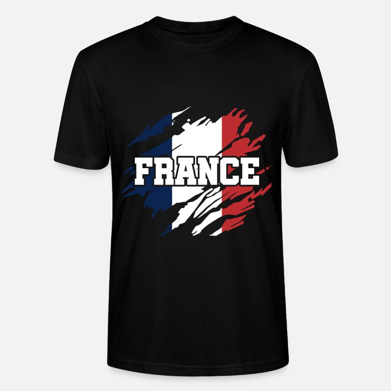 Frankreich - Stanley/Stella Unisex Bio-T-Shirt CRAFTER - Schwarz