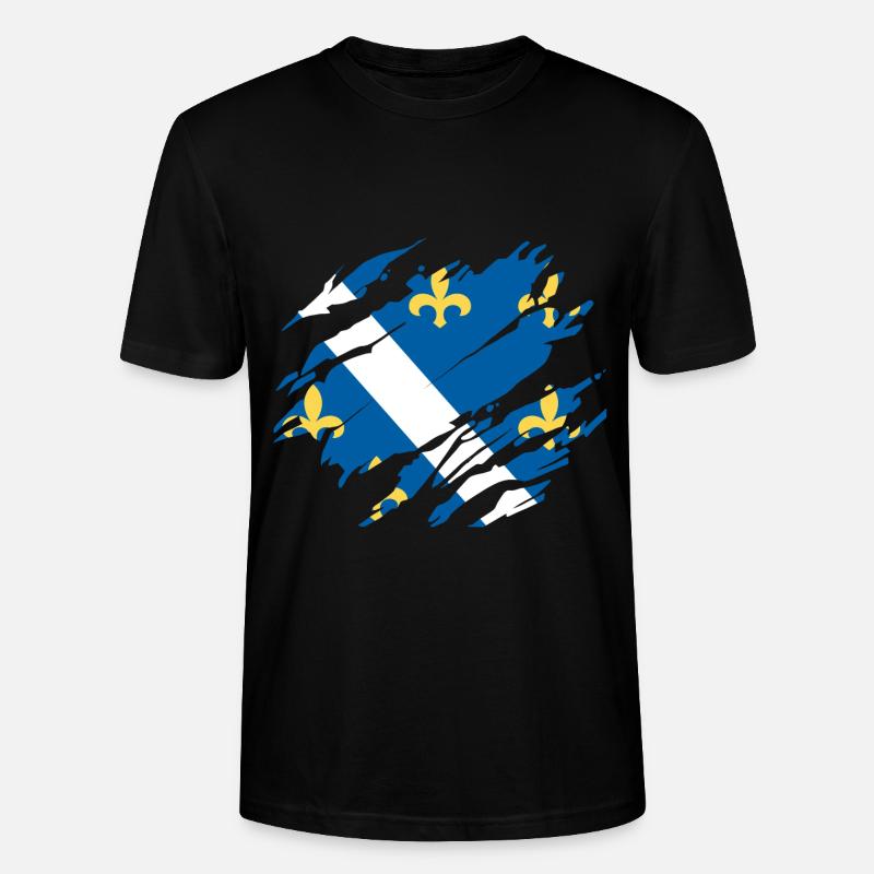 Drapeau de Bosnie Bosna - T-shirt bio CRAFTER Stanley Stella Unisexe - noir