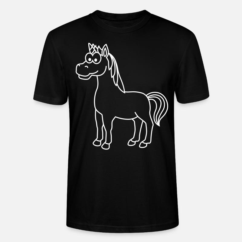 Einhorn Comic Tier - Stanley/Stella Unisex Bio-T-Shirt CRAFTER - Schwarz