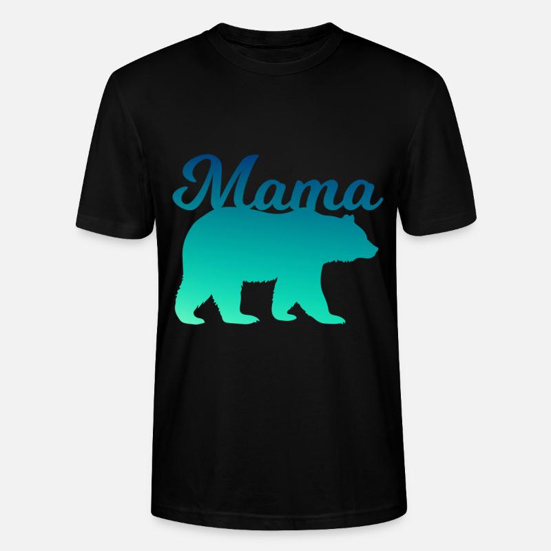 MAMAN OURS - T-shirt bio CRAFTER Stanley Stella Unisexe - noir