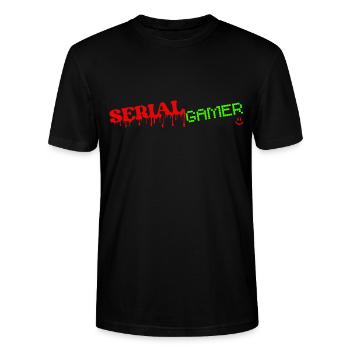 SERIAL GAMER - T-shirt bio CRAFTER Stanley Stella Unisexe - noir - Devant - Alina (178cm) & Michal (187cm)