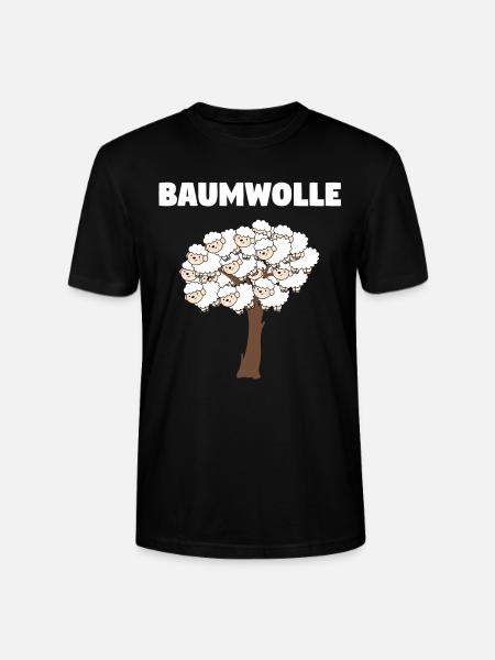 Baumwolle - Schafdesign - Stanley/Stella Unisex Bio-T-Shirt CRAFTER - Schwarz