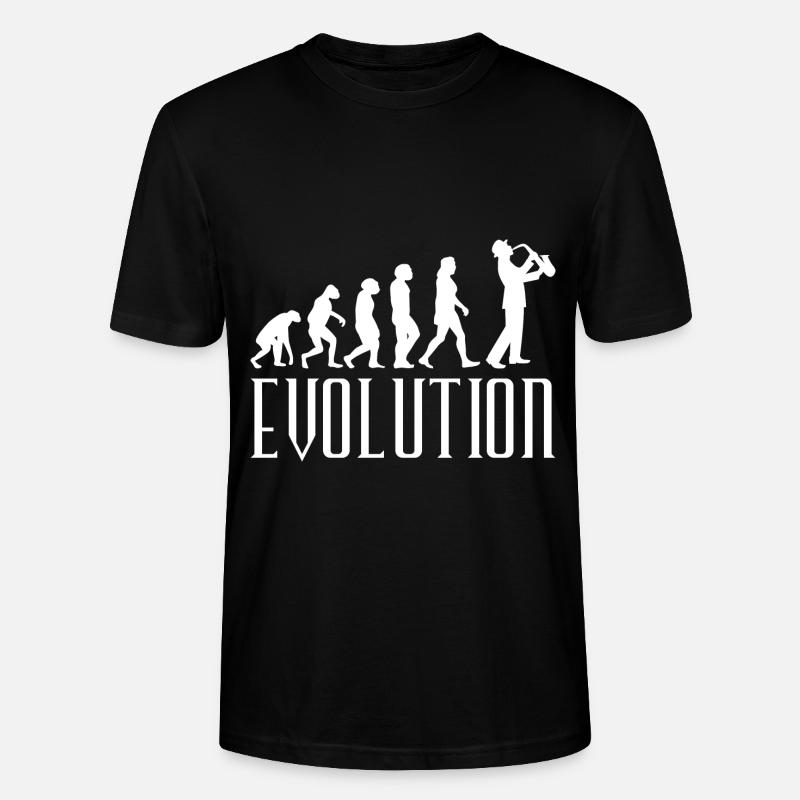 Evolution Saxophone - Stanley/Stella CRAFTER Unisex Organic T-Shirt - black