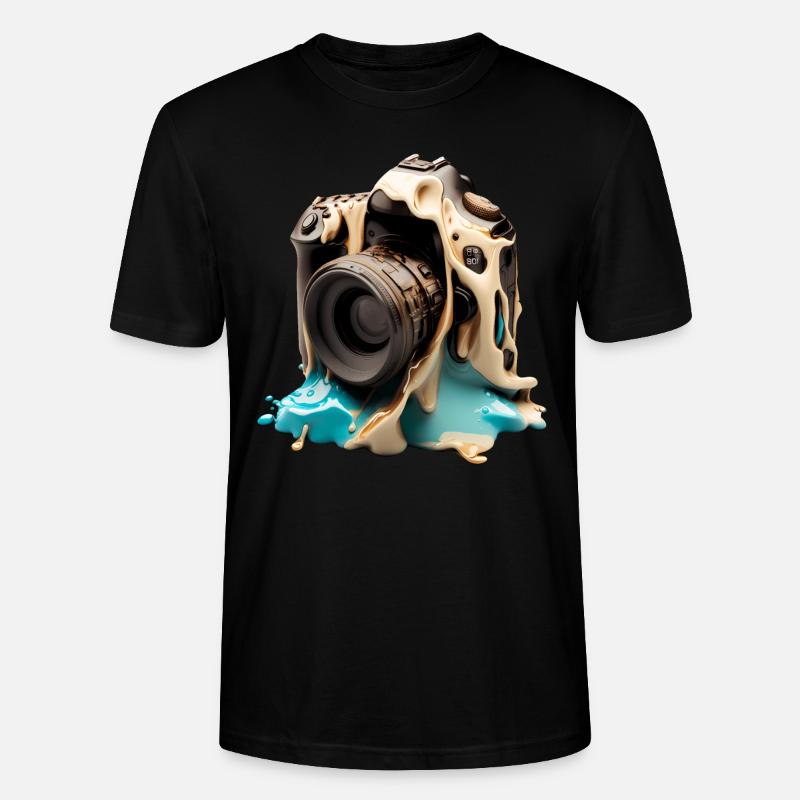Schmelzende Kamera - Stanley/Stella Unisex Bio-T-Shirt CRAFTER - Schwarz
