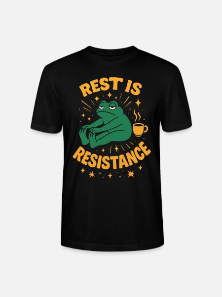 Ruhe Ist Widerstand Achtsamkeit Affirmation - Stanley/Stella Unisex Bio-T-Shirt CRAFTER - Schwarz