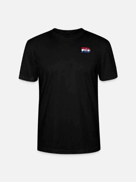 Croatia Flag - Stanley/Stella CRAFTER Unisex Organic T-Shirt - black