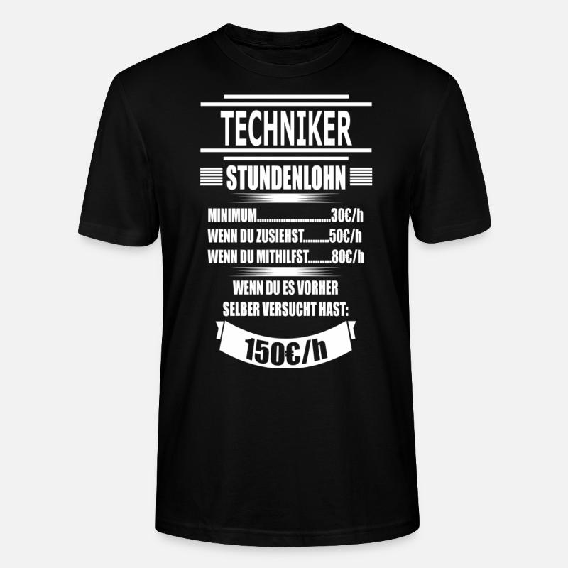TECHNIKER - Stanley/Stella Unisex Bio-T-Shirt CRAFTER - Schwarz