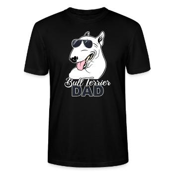 Bullterrier Dad Terrier chien de combat - T-shirt bio CRAFTER Stanley Stella Unisexe - noir - Devant - Alina (178cm) & Michal (187cm)
