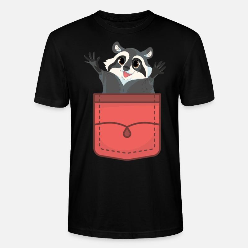 Waschbären Geschenk Waschbär - Stanley/Stella Unisex Bio-T-Shirt CRAFTER - Schwarz