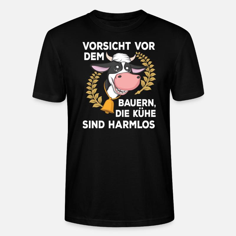 Landwirt Bauer Stall Kühe | Kuh - Stanley/Stella Unisex Bio-T-Shirt CRAFTER - Schwarz