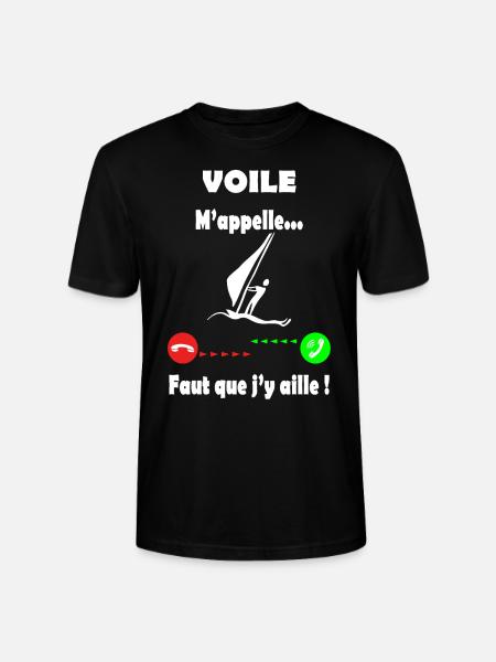 Voile - voile m'appelle - T-shirt bio CRAFTER Stanley Stella Unisexe - noir