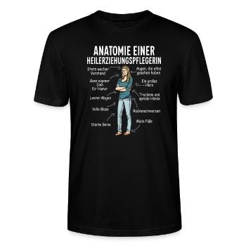 Heilerziehungspfleger Altenpflege Sozialbereich - Stanley/Stella Unisex Bio-T-Shirt CRAFTER - Schwarz - Vorne - Alina (178cm) & Michal (187cm)