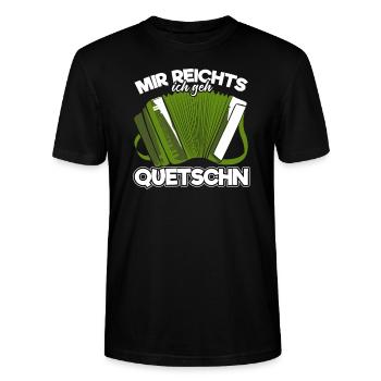 Quetschn Steirische Harmonika Volksmusik - Stanley/Stella Unisex Bio-T-Shirt CRAFTER - Schwarz - Vorne - Alina (178cm) & Michal (187cm)