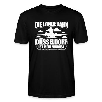 Planespotter Planespotting Flugzeug - Stanley/Stella Unisex Bio-T-Shirt CRAFTER - Schwarz - Vorne - Alina (178cm) & Michal (187cm)
