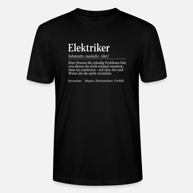 Elektriker Definition - Stanley/Stella Unisex Bio-T-Shirt CRAFTER - Schwarz