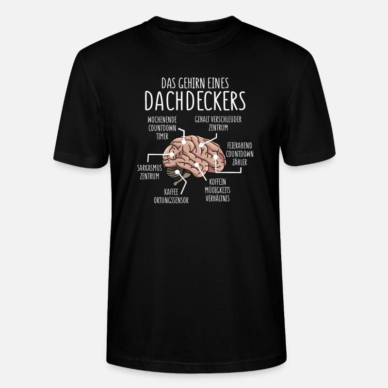 Dachdecker Anatomie - Stanley/Stella Unisex Bio-T-Shirt CRAFTER - Schwarz