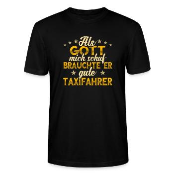 Taxifahrer - Stanley/Stella Unisex Bio-T-Shirt CRAFTER - Schwarz - Vorne - Alina (178cm) & Michal (187cm)