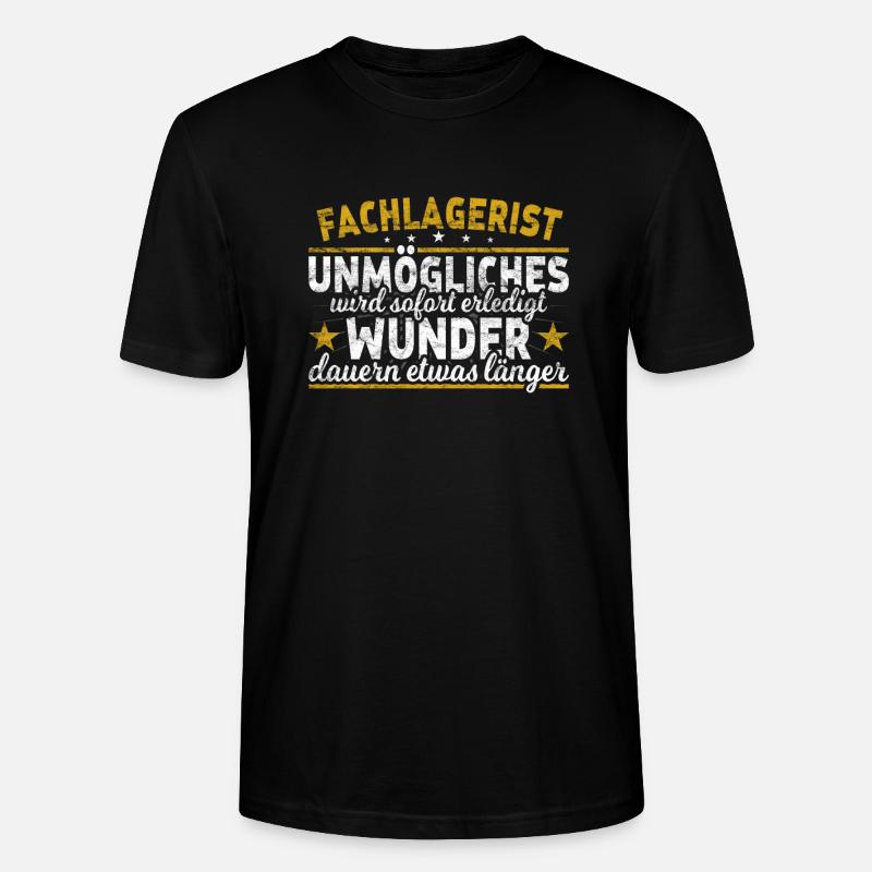 Fachlagerist - Stanley/Stella Unisex Bio-T-Shirt CRAFTER - Schwarz