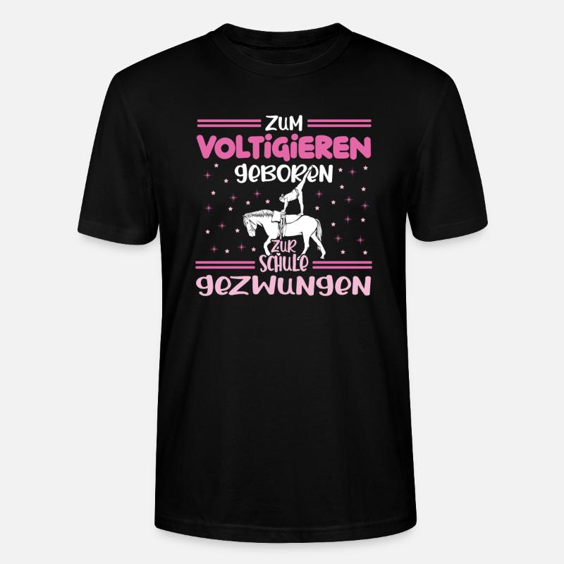 Voltigieren Volti Voltigier Pferde Pferdemädchen - Stanley/Stella Unisex Bio-T-Shirt CRAFTER - Schwarz