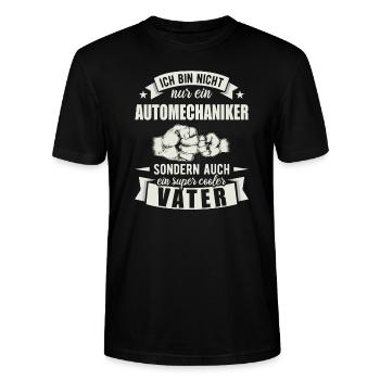 Automechaniker - Stanley/Stella Unisex Bio-T-Shirt CRAFTER - Schwarz - Vorne - Alina (178cm) & Michal (187cm)