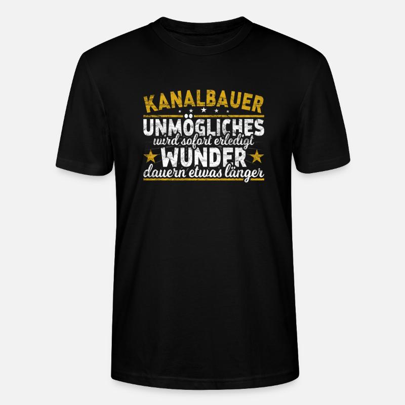 Kanalbauer - Stanley/Stella Unisex Bio-T-Shirt CRAFTER - Schwarz