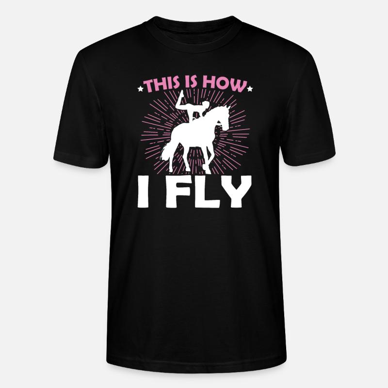 Voltigieren Volti Voltigier Pferde Pferdemädchen - Stanley/Stella Unisex Bio-T-Shirt CRAFTER - Schwarz