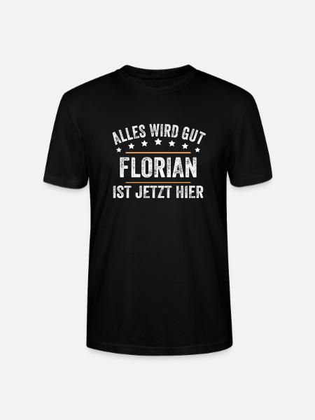 Florian Vorname Name Geburtstag - Stanley/Stella Unisex Bio-T-Shirt CRAFTER - Schwarz