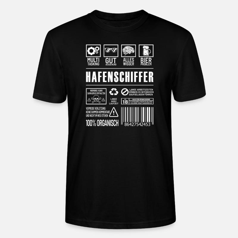 Hafenschiffer - Stanley/Stella Unisex Bio-T-Shirt CRAFTER - Schwarz