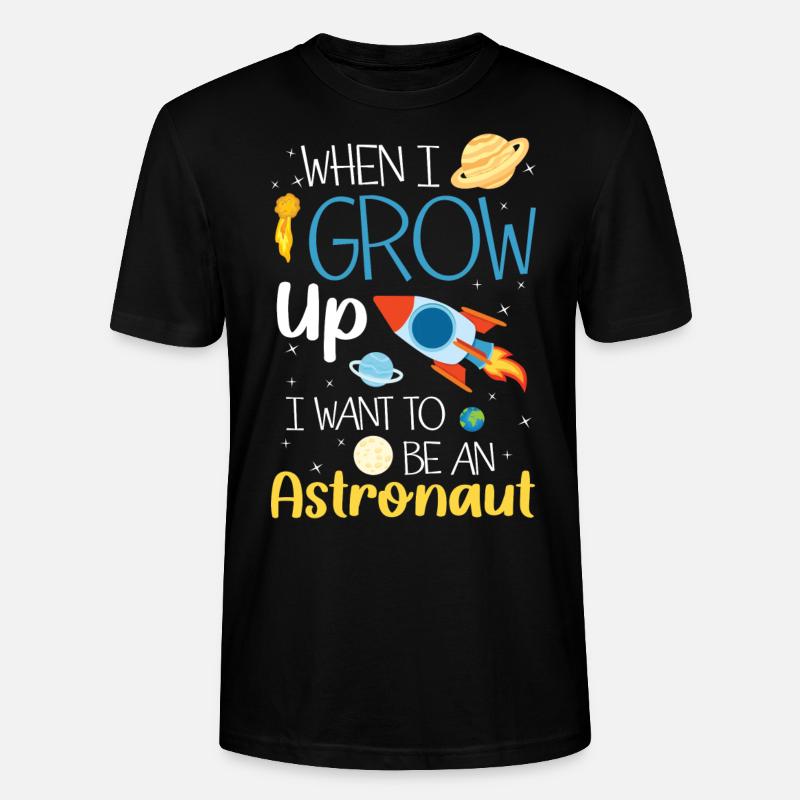 Espace Espace SpaceShip Planet - T-shirt bio CRAFTER Stanley Stella Unisexe - noir