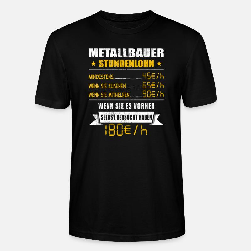 Metallbauer - Stanley/Stella Unisex Bio-T-Shirt CRAFTER - Schwarz