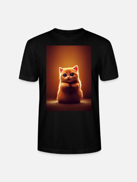 super cute cat - Stanley/Stella Unisex Bio-T-Shirt CRAFTER - Schwarz