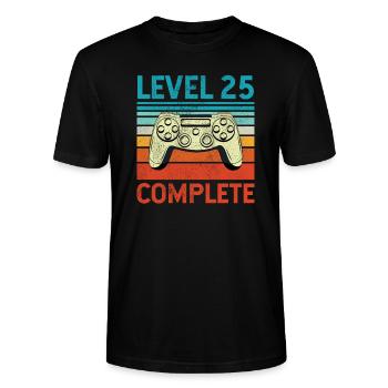 Niveau 25 Terminé - T-shirt bio CRAFTER Stanley Stella Unisexe - noir - Devant - Alina (178cm) & Michal (187cm)