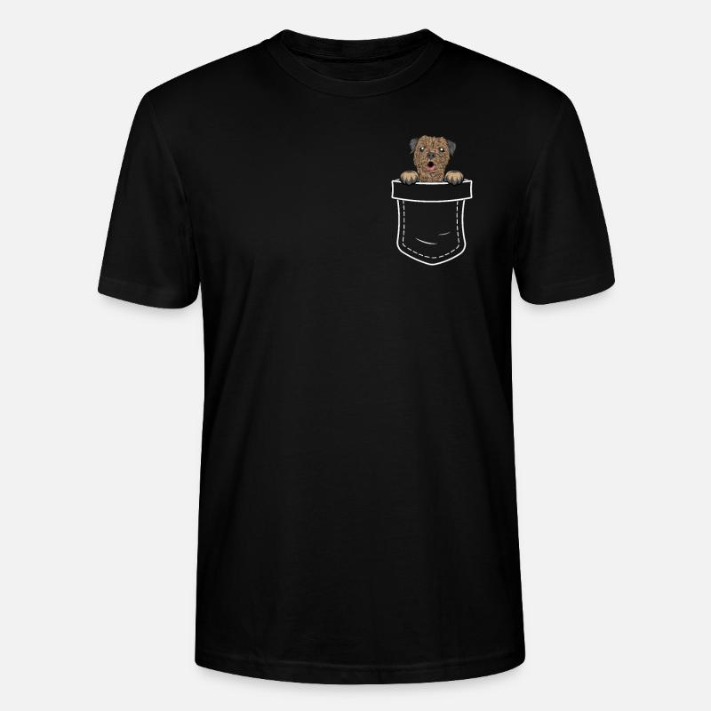Border Terrier Geschenk Hunde - Stanley/Stella Unisex Bio-T-Shirt CRAFTER - Schwarz