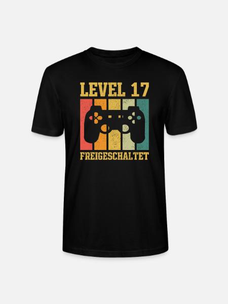 Level 17 freigeschaltet - Stanley/Stella Unisex Bio-T-Shirt CRAFTER - Schwarz