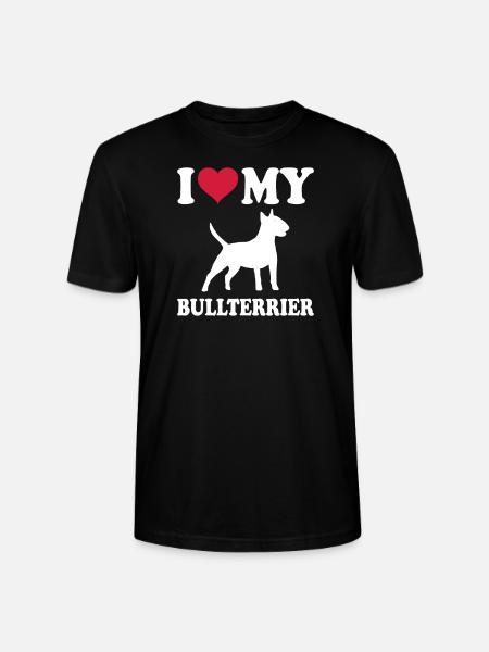 Bull Terrier Chiens cadeaux - T-shirt bio CRAFTER Stanley Stella Unisexe - noir