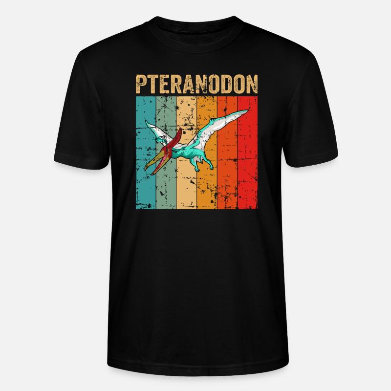 Pteranodon Dinosaurier Kinder Dino Geschenk - Stanley/Stella Unisex Bio-T-Shirt CRAFTER - Schwarz